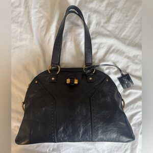 Authentic YSL black large muse bag